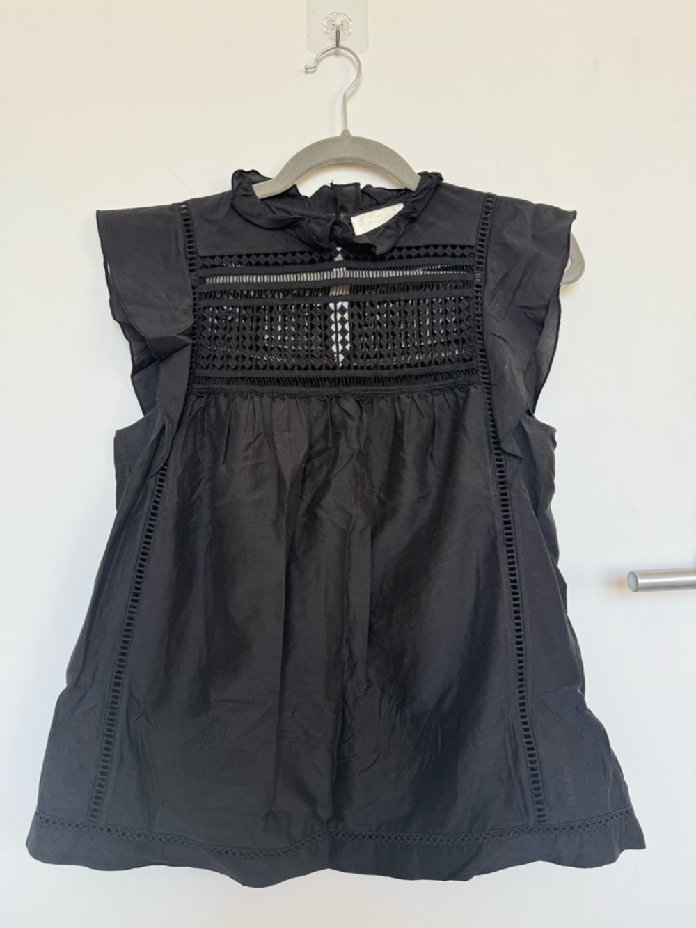 Black high neck lace top